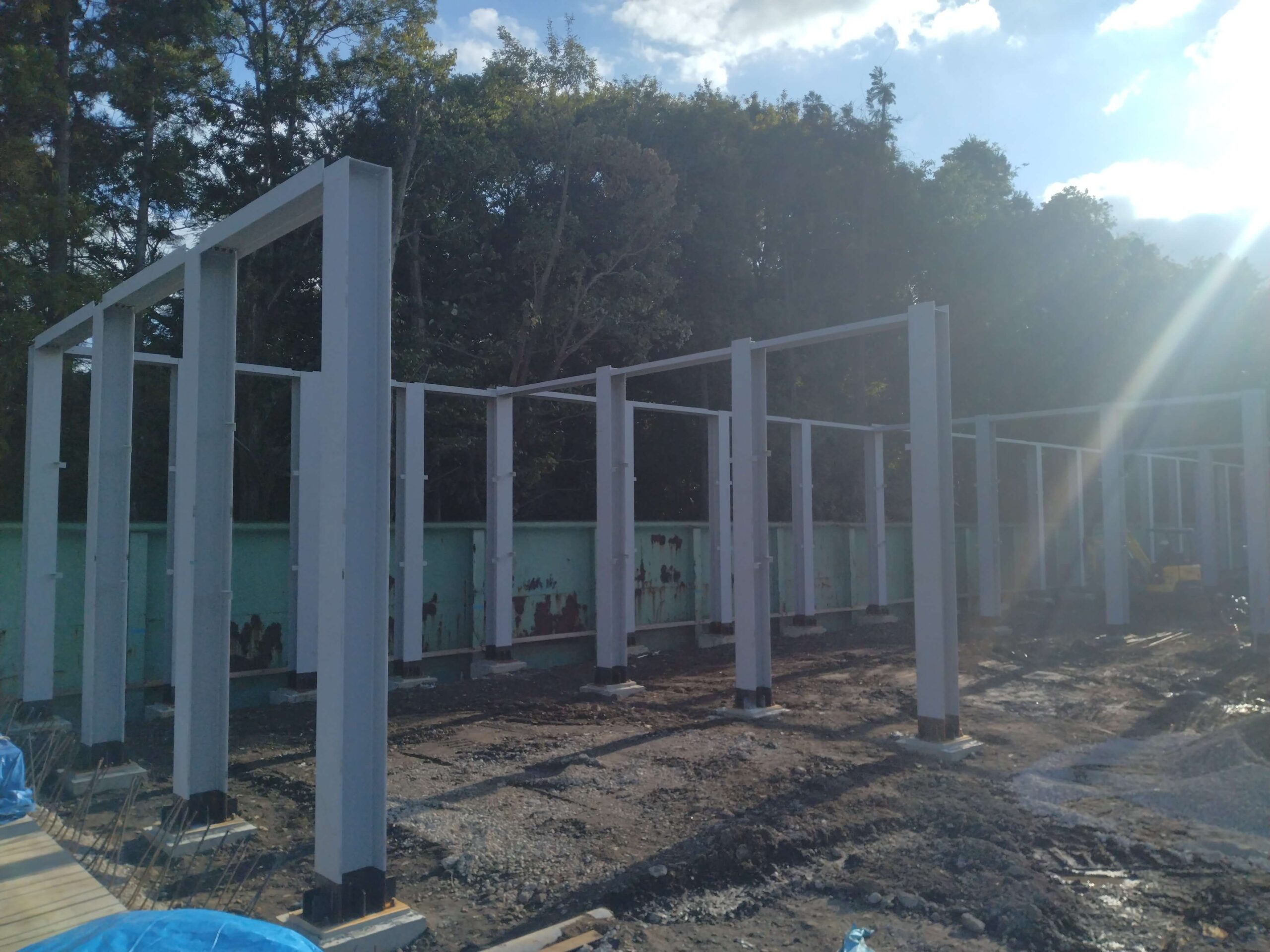 仕分けヤード躯体鉄骨